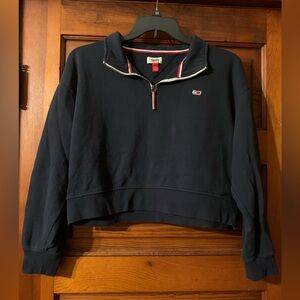 Tommy Hilfiger Women's Navy Quarter-Zip Top